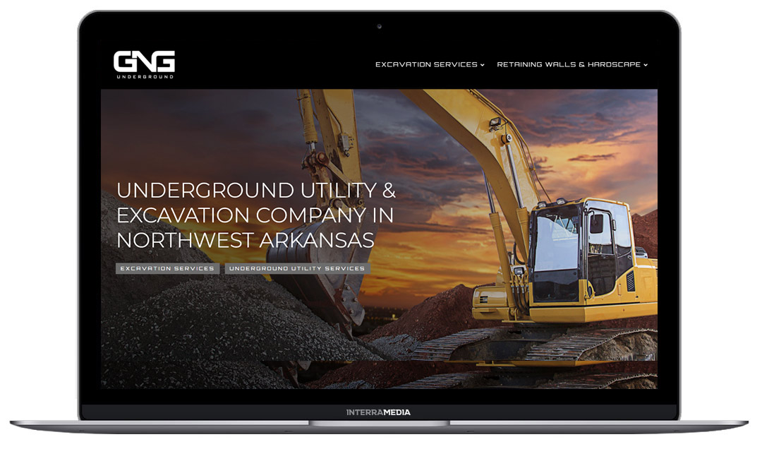 Screenshot of NWA website design client GNG Underground