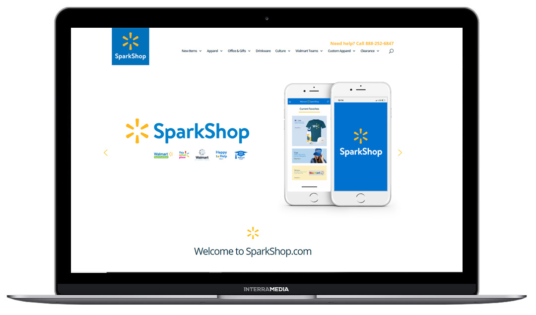 photo of the Walmart Sparkshop.com website, designed in NWA