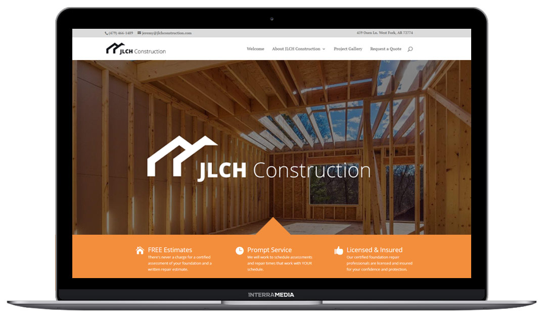 JLCH website design from our portfolio