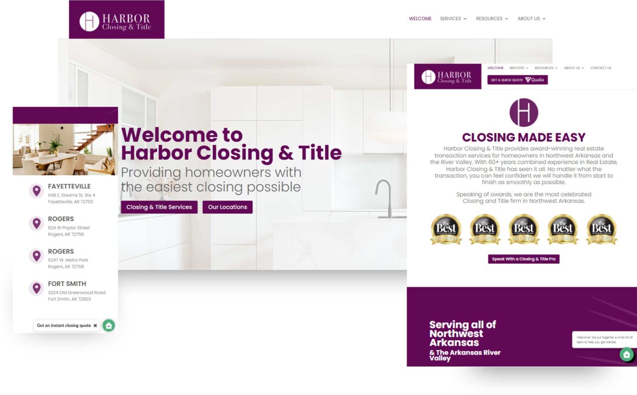 Harbor Closing and Title Website - NWA Website Designers